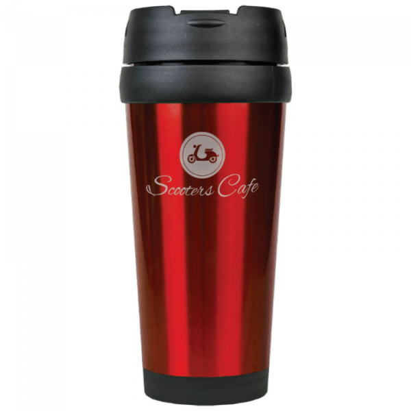 16 oz Gloss Red Travel Mug