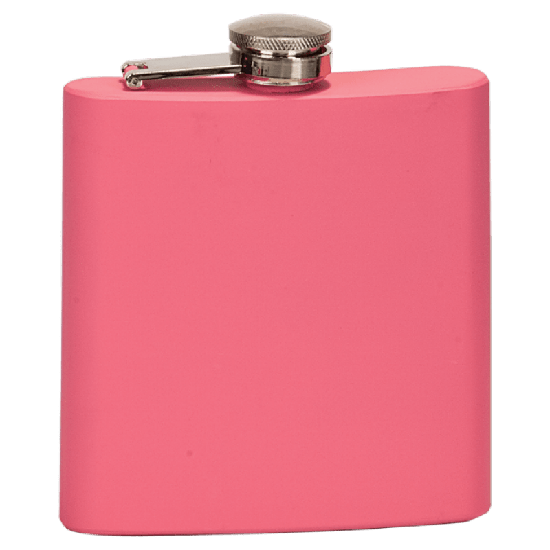6 oz Matte Pink Stainless Steel Flask