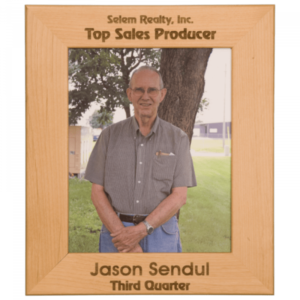 8x10 red alder photo frame