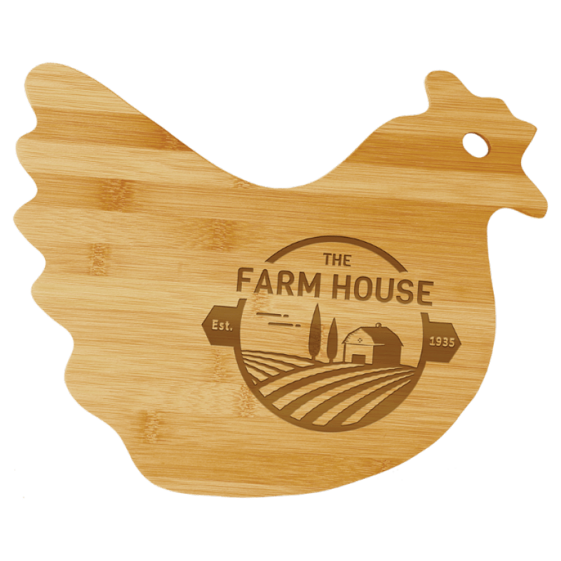 Bamboo Hen Shaped Cutting Board