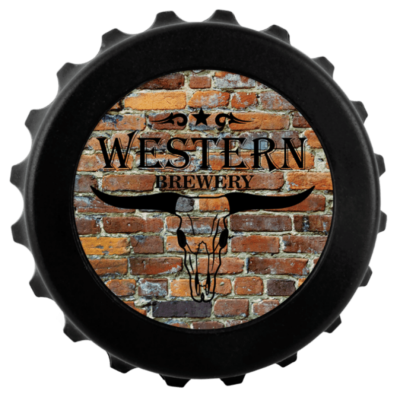 Black Magnetic Bottle Cap Shaped Bottle Opener