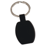 Black Rectangular Metal Keychain