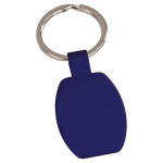Blue Rectangular Metal Keychain