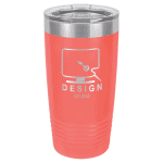 Coral 20 oz Polar Camel Ringneck Tumbler with Clear Lid
