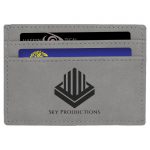 Gray leatherette Wallet Clip