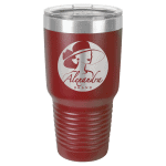 Maroon 30 oz polar camel Ringneck Tumbler with Clear Lid