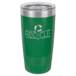Polar Camel 20 oz Green Ringneck Vacuum insulated Tumbler with clear lid