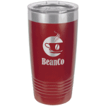 Polar Camel 20 oz Maroon Ringneck Vacuum insulated Tumbler with clear lid