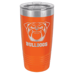 Polar Camel 20 oz Orange Ringneck Vacuum insulated Tumbler with clear lid
