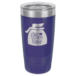 Polar Camel 20 oz Purple Ringneck Vacuum insulated Tumbler with clear lid