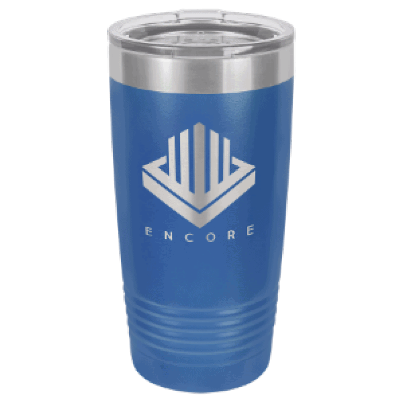 Polar Camel 20 oz Royal Blue Ringneck Vacuum insulated Tumbler with clear lid