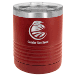 Polar Camel Ringneck 10 oz maroon Vacuum insulated Tumbler with clear lid