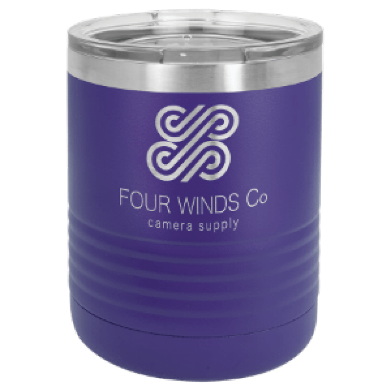 Polar Camel Ringneck 10 oz purple Vacuum insulated Tumbler with clear lid
