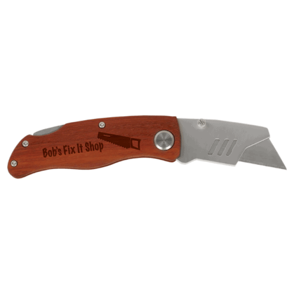 wood handle utility knife